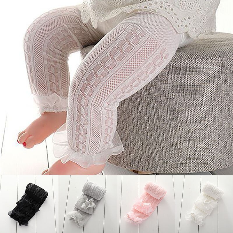 Summer Thin Baby Girls Tights Lace Transparent Newborn Infant Baby Stockings Breathable Mesh Girls Pantyhose Meisje