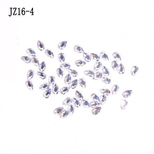 20pcs nail supply 3D glas 6 vormige losse steentjes/Nail art nail charm/nail steentjes/ 3D AB strass platte achterkant: JZ16-4