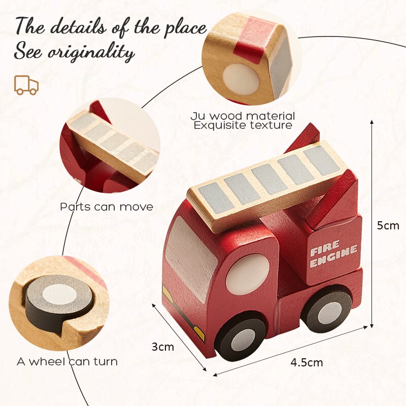 1 PCS Kinder Holz Autos Zug Flugzeug Lkw Modell Spielzeug Montessori Holz Bildung Fahrzeug Spielzeug Simulation Autos Decor
