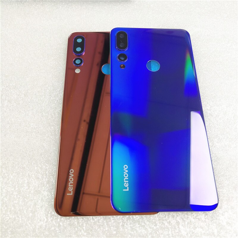 Original Glass Back Battery Cover Housing Door For Lenovo Z5S L78071 With Adhesive Tape Rear Case + Camera Frame Glass Lens