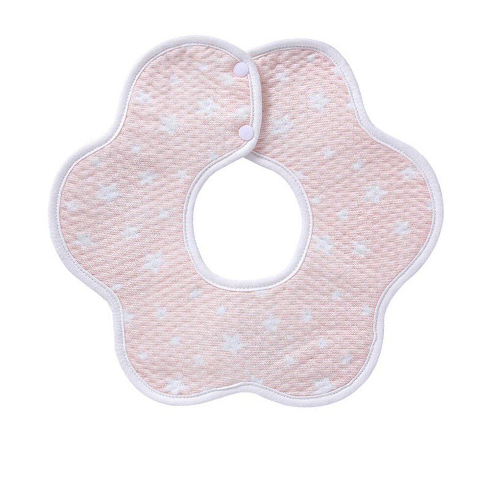 Bonito estilo flor babadores de bebê girando duplo pressão padrão de moda coração estrela babadores meninas meninos colar cachecol: Cinza