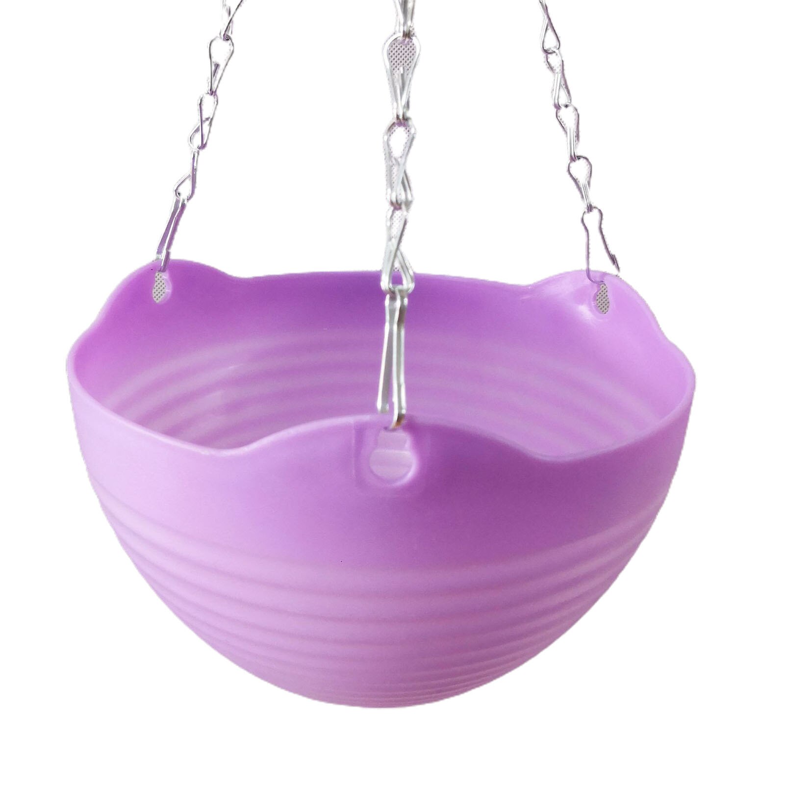 Hanging Plastic Flower Pots Garden Plant Pots Woven Hanger Planter Decorative Flower Pot Hanging Basket Balcony Decoration: S Purple