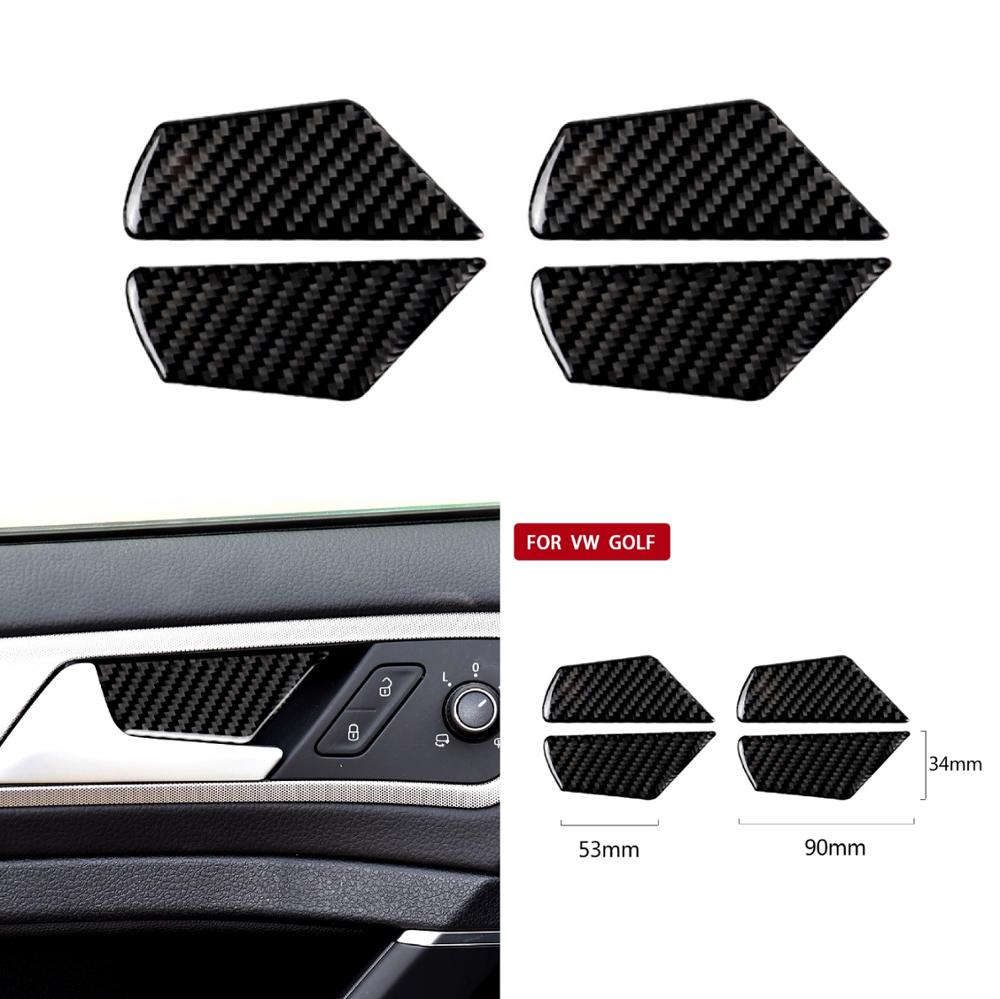 Koolstofvezel interieur accessoires deurkom paneel sticker voor volkswagen golf 7 gti r gte gtd  mk7: Default Title