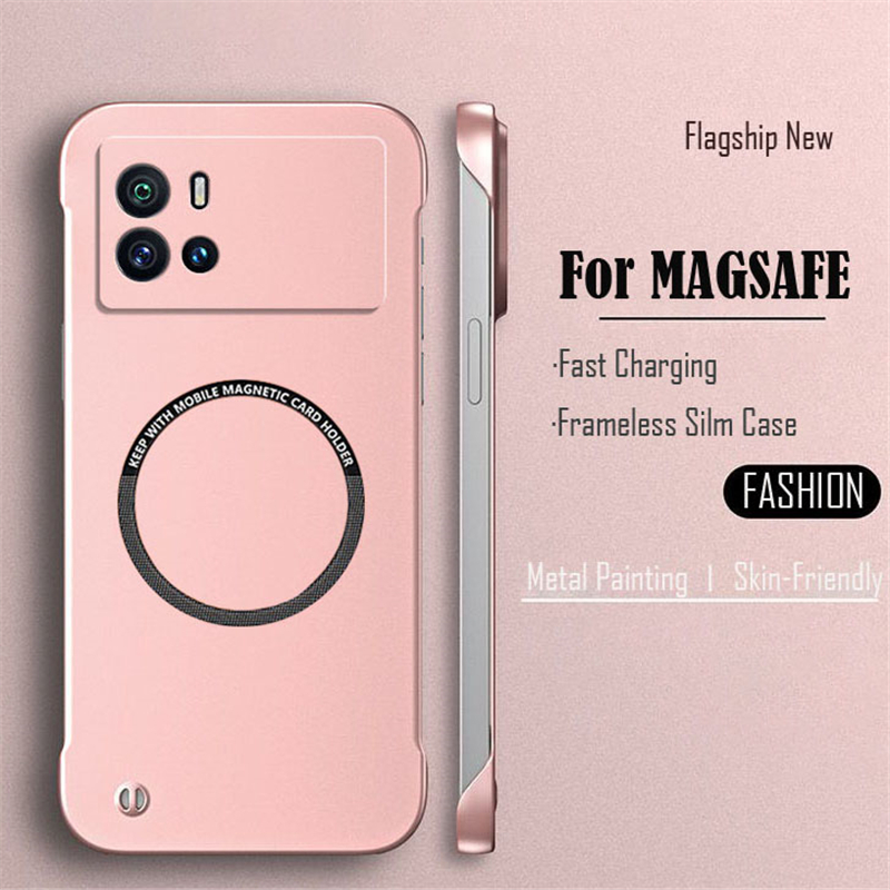 Ultra Thin Frameless Magnetic Case For Magsafe Realme GT NEO 3 3T 2 Pro GT Master Hard PC Shockproof Matte Phone Cover