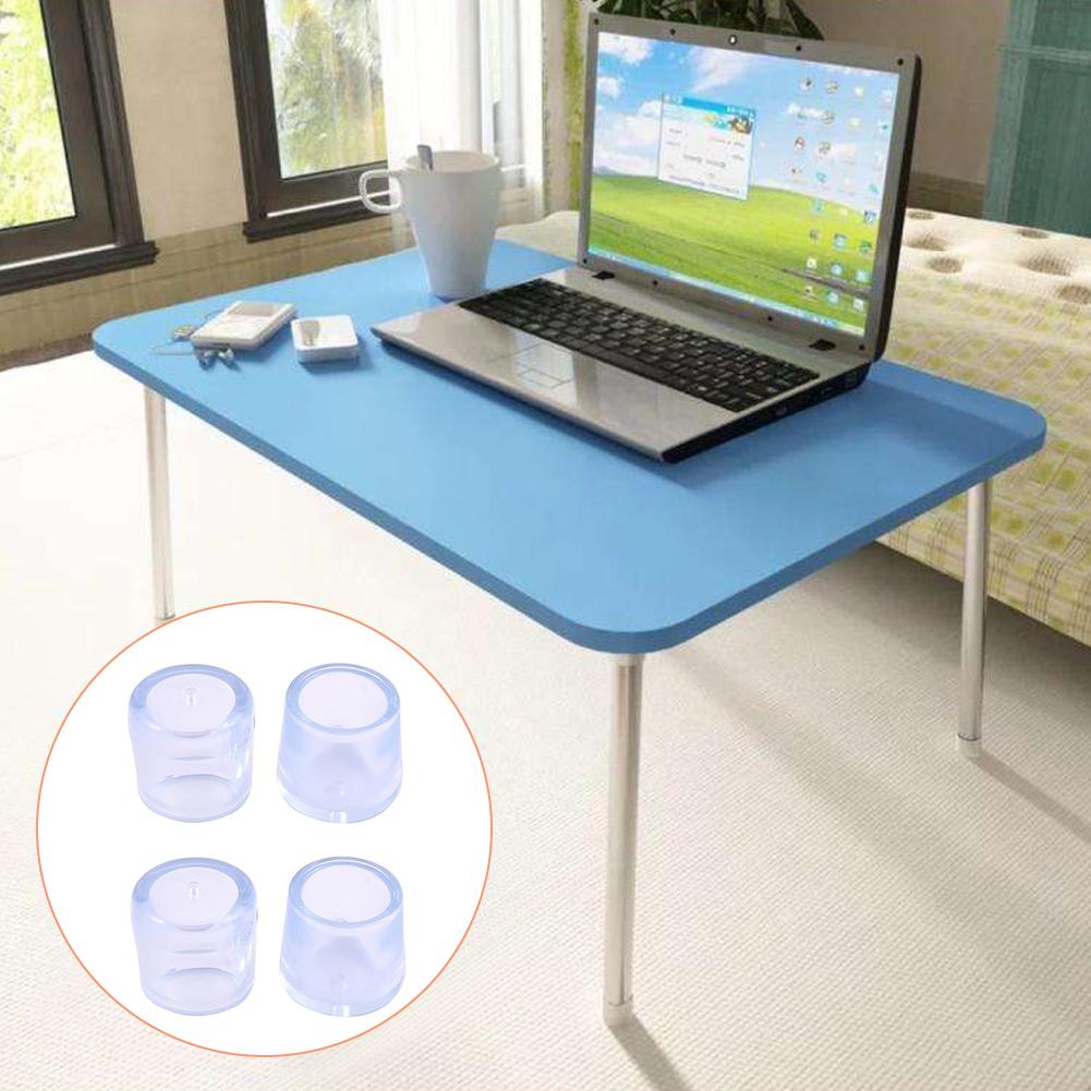 Wear-resistant Chair Foot Cover Non-slip Seat Stool Transparent Soft Plastic Protection Pad 4pcs
