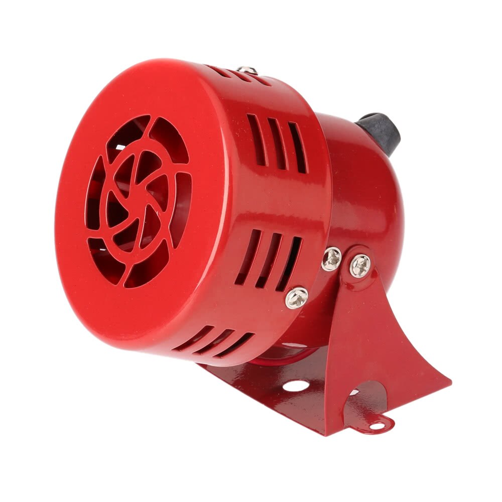 12V 3 Automotive Luchtalarm Hoorn Auto Vrachtwagen Motor Aangedreven Alarm Rood