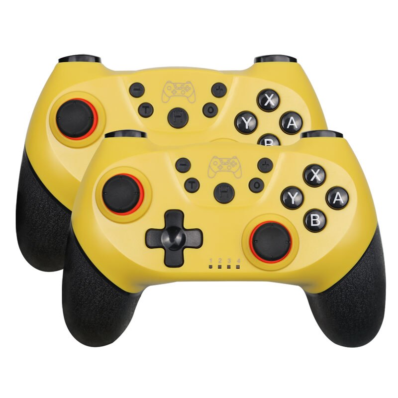 Mando inalámbrico con bluetooth para Nintendo Switch Pro, controlador joystick de juego para consola Switch con 6 ejes: Yellow-2