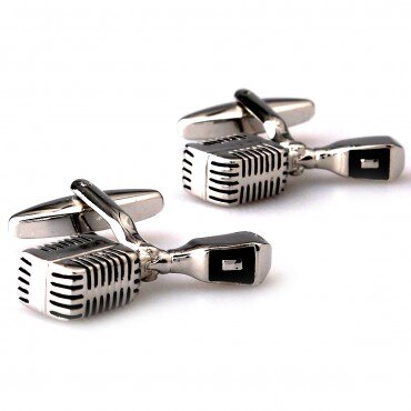 Sten guld musik node guitar trompet sax klaver mikrofon manchetknap manchetknap 1 par stor