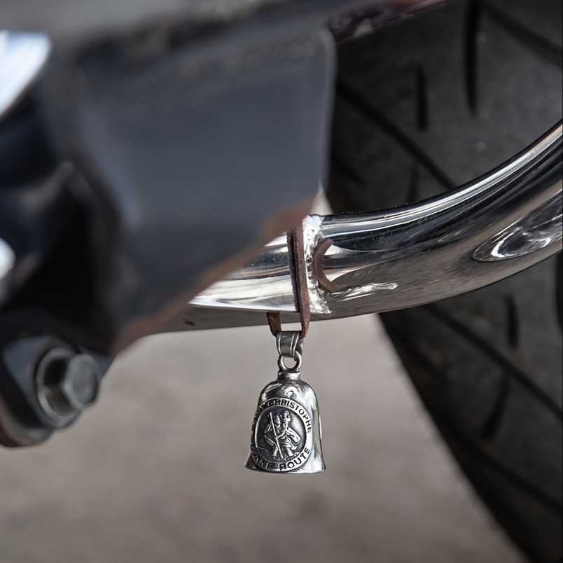 Cloche de moto ange gardien Ride, chaînes de cloche de cyclisme, accessoires cloches pour motos, amulette d'exorciste Punk Cross