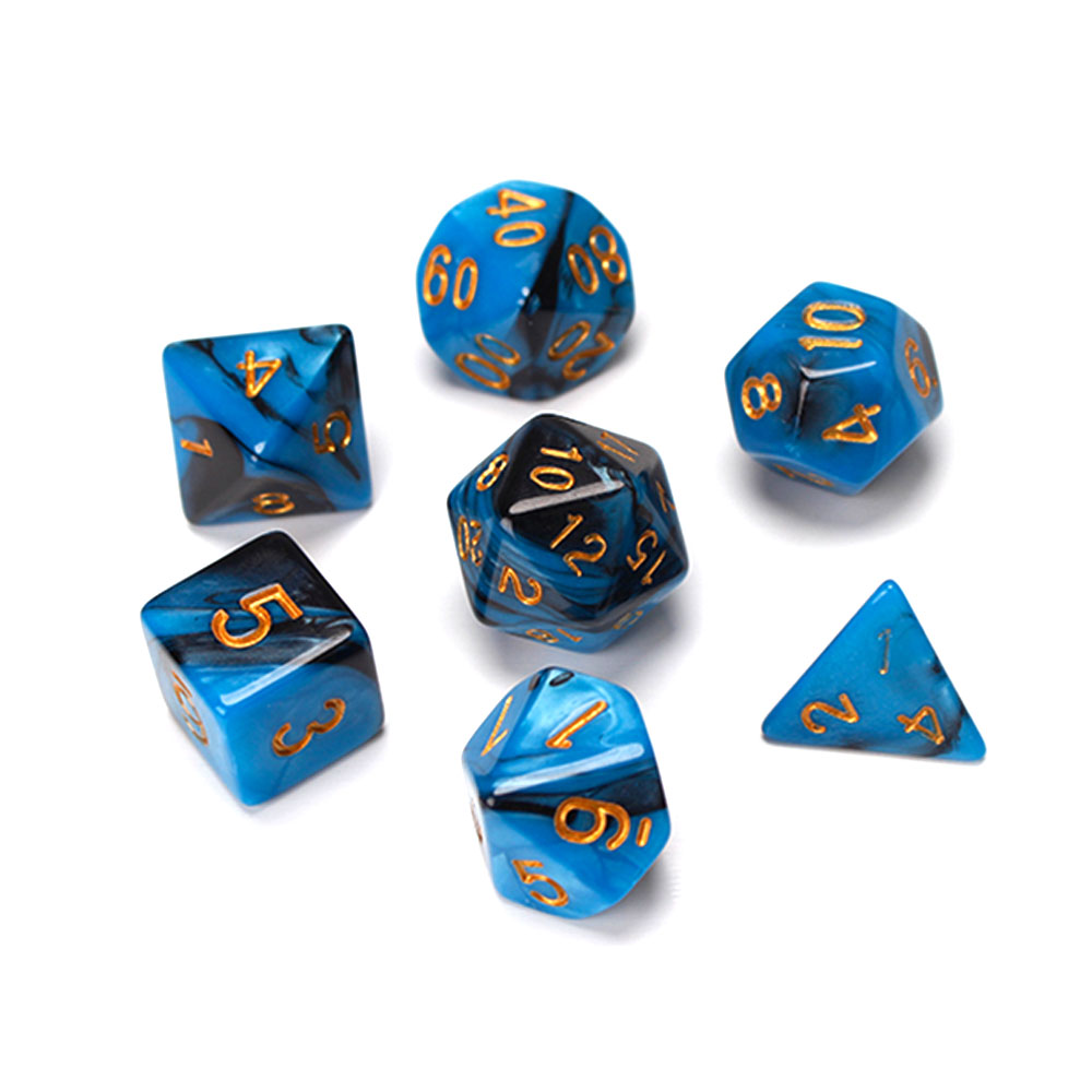 7 teile/satz Würfel Digitale Multi Sided Acryl Würfel Für RPG Dungeons Und Drachen Bord Spiele Würfel: C