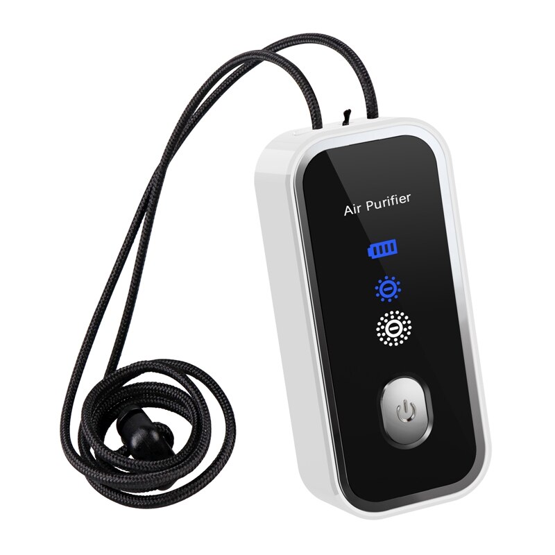 120 milioni di ioni negativi indossabili personali mini portatile 800MAH batteria collana auto appeso collo purificatore d'aria: prugna