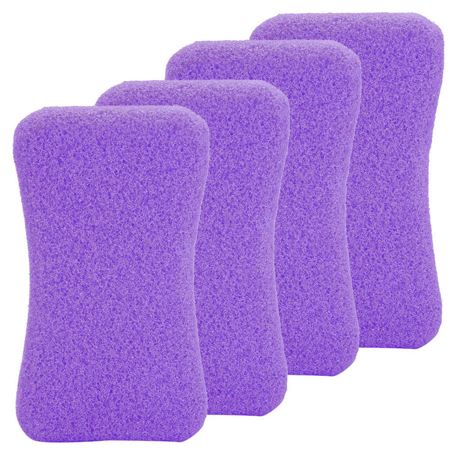 4Pcs Eelt Exfoliëren Steen Voeten Care Puimsteen Voeten Hard Skin Verwijderen Pedicure Scrubber Voet Peeling Removal Tool: Paars