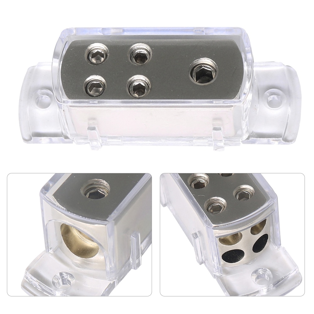 4-Weg Auto Audio Power/Grond Kabel Splitter Distributie Blok Distributeur Aansluiten Blok Voor Auto Versterker Audio Splitter