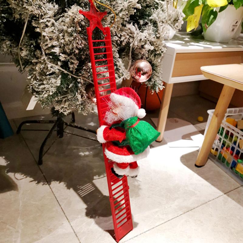 Kerstman Klimmen Ladder Enkele Elektrische Ladder Kerstman Gloeiende Kerstman Speelgoed Kinderen Kerstcadeaus