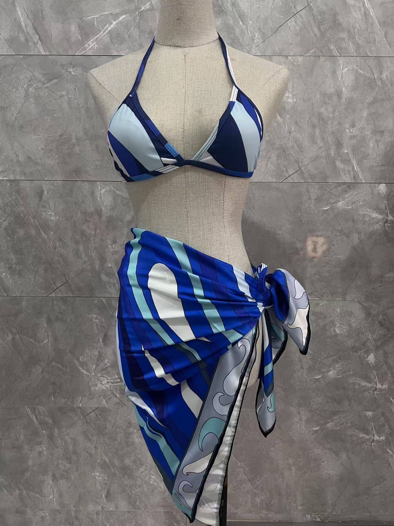 Kvinders tørklæde badedragt strand badetøj pandebånd bikini sæt: Xl / Khaki