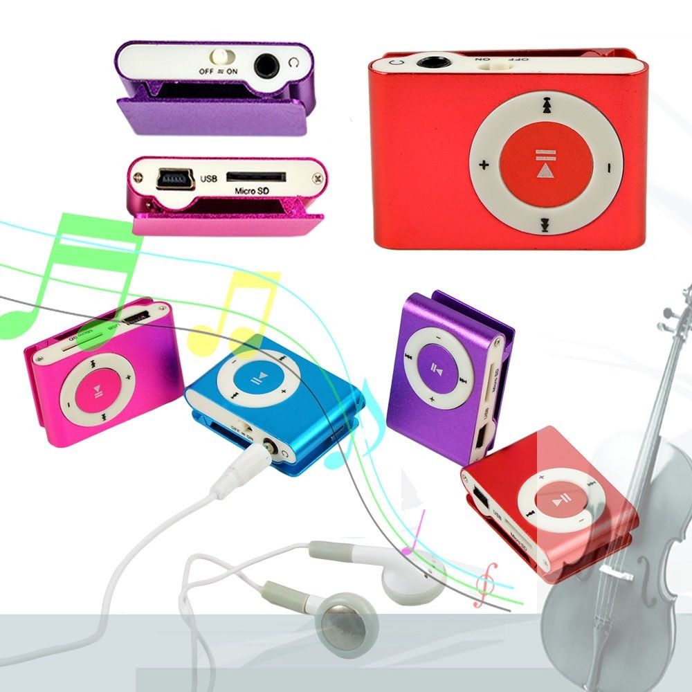 Clip MP3 Speler Mini Tf/Sd Slot Usb Muziekspeler Metalen Waterdichte Sport Walkman Lettore Draagbare MP3 Micro