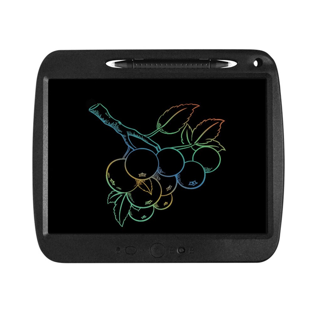 LCD Writing Tablet 9 Inch Erasable Pressure-sensitive Double-headed Pen Drawing & Writing Board Eye-protective Paper Doodle Pad: Black Multicolored