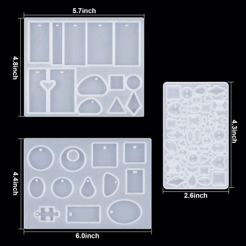 159Pcs DIY Jewelry Resin Casting Molds and Tools Full Kit Silicone Molds for DIY Jewelry Pendant Craft Making Set