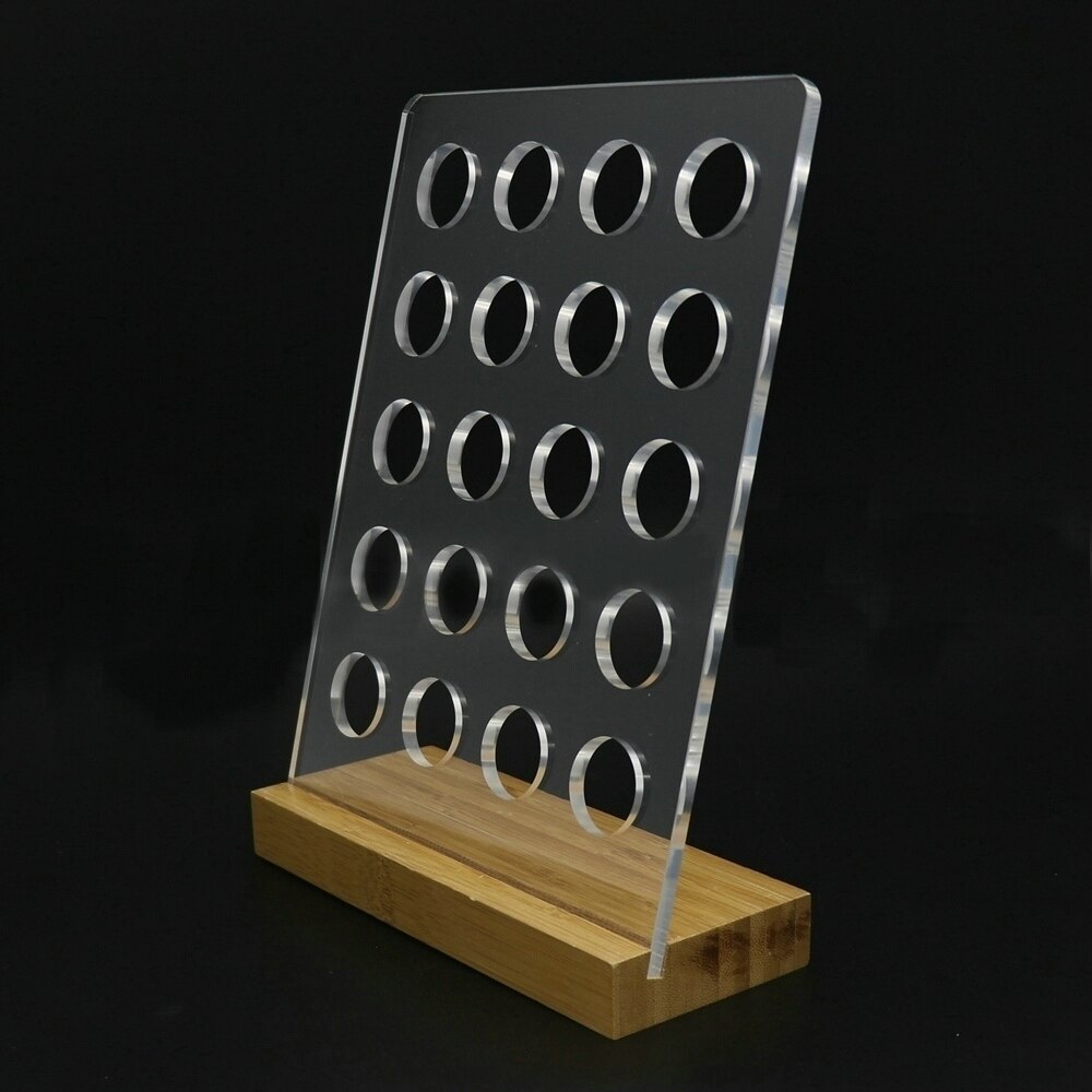 Acrylic Wooden Coffee Capsule Pod Holder for Storage 20 Pcs Nespresso Capsules