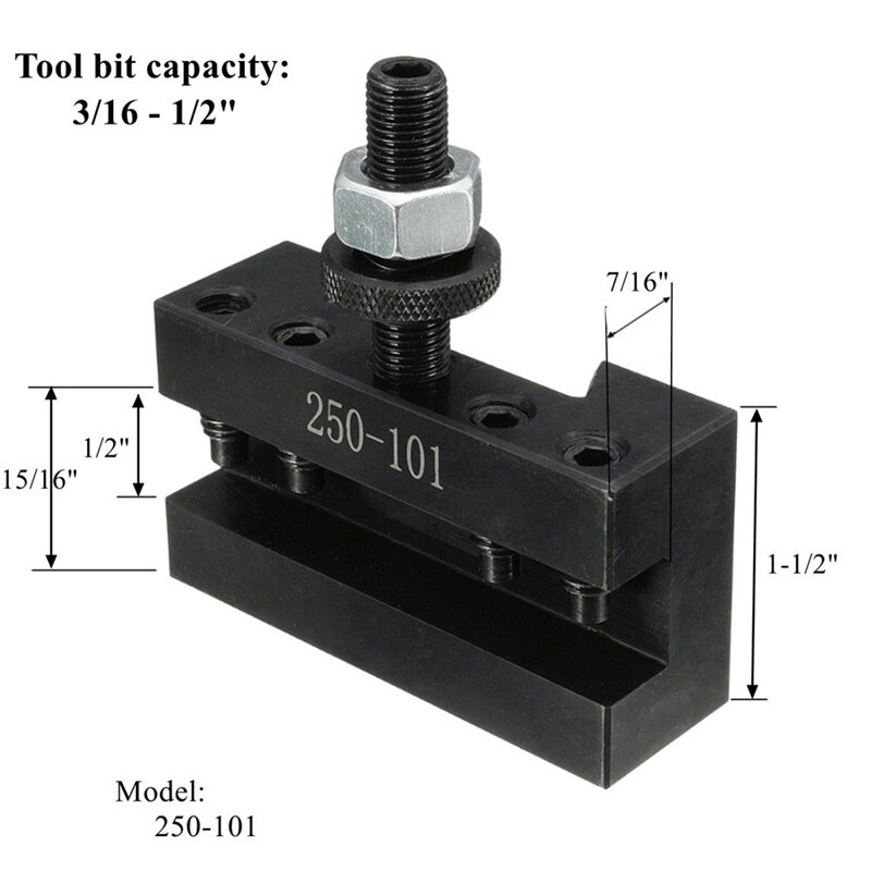 250-101 Turning and Facing Holder Quick Change Tool Post and Tool Holder