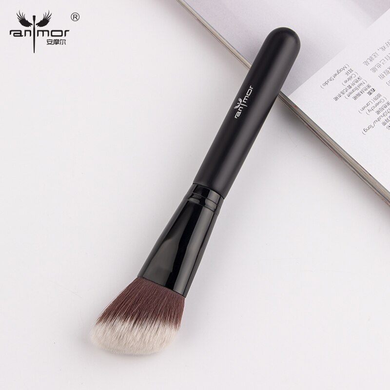 Anmor makeup børste sæt foundation pudder kit rigt syntetisk hår øjenskygge blush blending make up børster pinceaux maquillage: 3012-01k