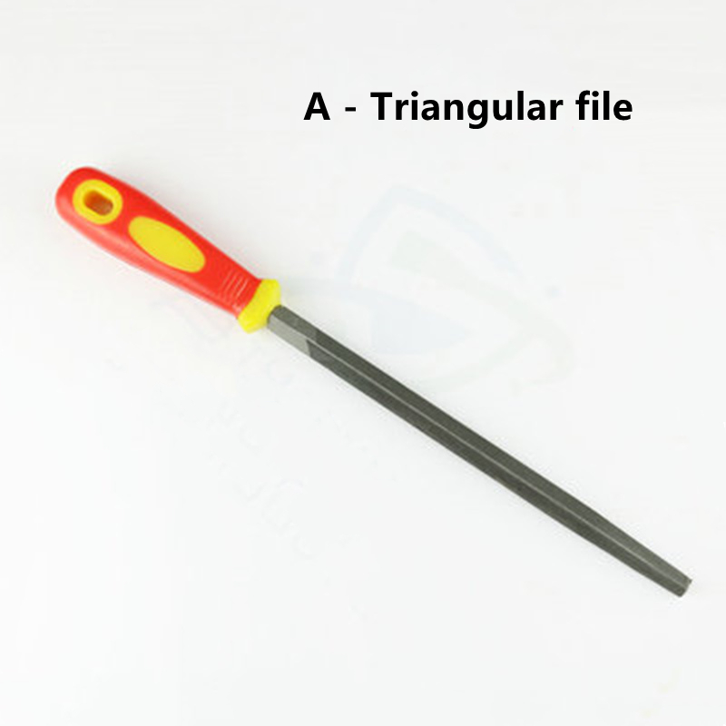 8-inch Assorted Files With Handle For Woodworking Repair Triangular File Diamond File Square File Semicircle File Hand File Tool: A
