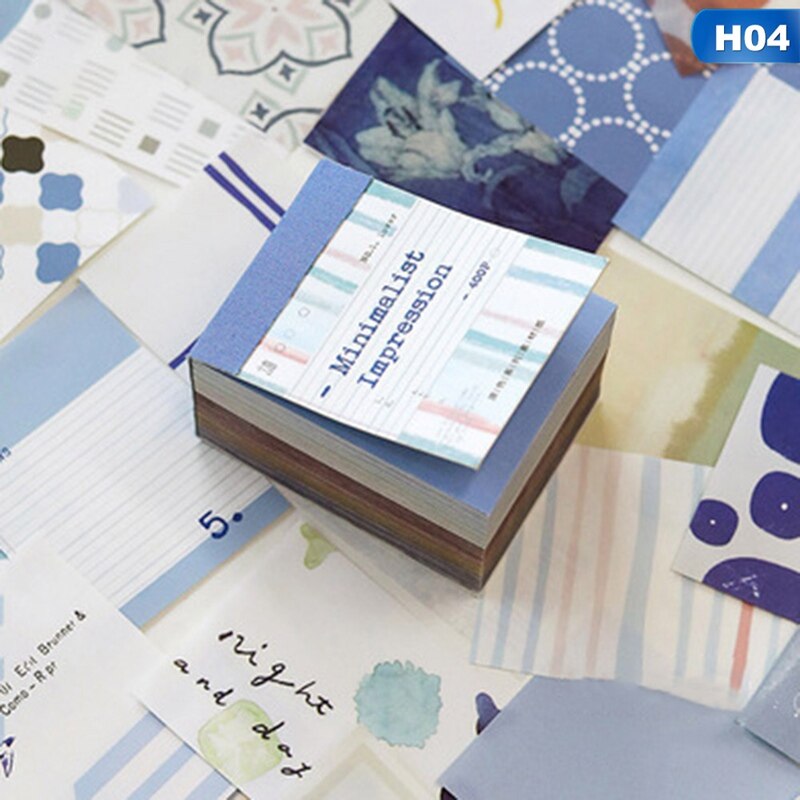 400 kpl ei-toistuvaa voipaperi materiaalia paperi retro öljymaalaus pilvi tee itse leikekirja albumi käsintehty: H04