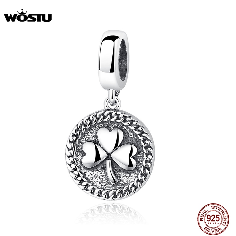 Autumn 100% 925 Sterling Silver Clover Charm Fit Original WST Bracelet Pendants Authentic Jewelry Women