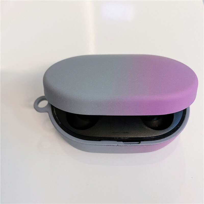 Kjoew siliconen oordopjes xiaomi redmi airdots s beschermhoes draadloze bluetooth-headsethoes voor airdots s hoesje: Grijspaars