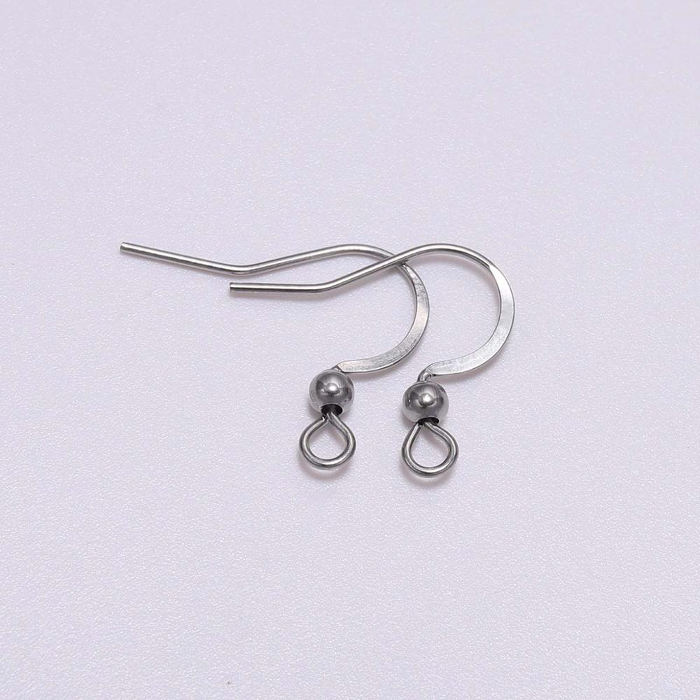 50 Stks/partij Niet Allergische Oorhaak Oorbellen Sluitingen Rvs Earring Haken Voor Diy Slangetje Sieraden Maken Bevindingen Supplies: 8