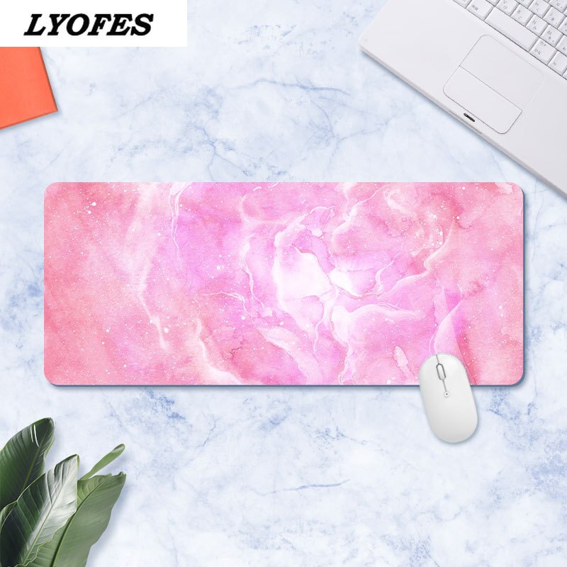 Kawaii Desk Mat Gamer Large Marble Desk Pad Mouse Pad Waterproof Computer Keyboard Table Decoration Cover Gaming Player Mice Mat: 300x800x2mm 4