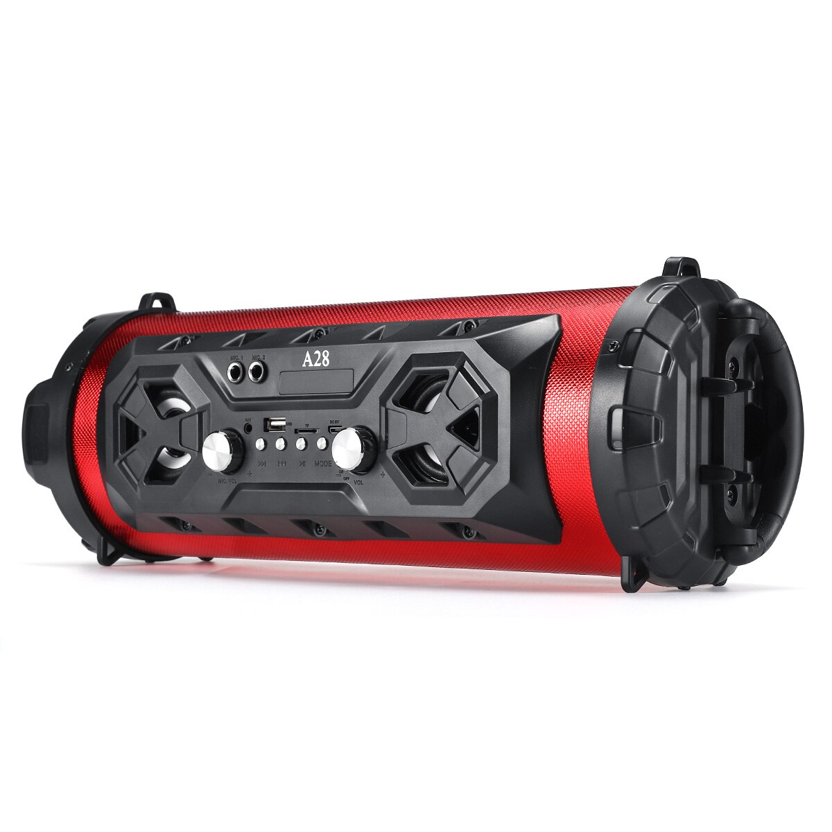 20W Hifi Portable Bluetooth Speaker Outdoor Handsfree Tf Fm Aux-In Super Bass Speaker Soundbar Met Telefoon Houder met Mic: Red