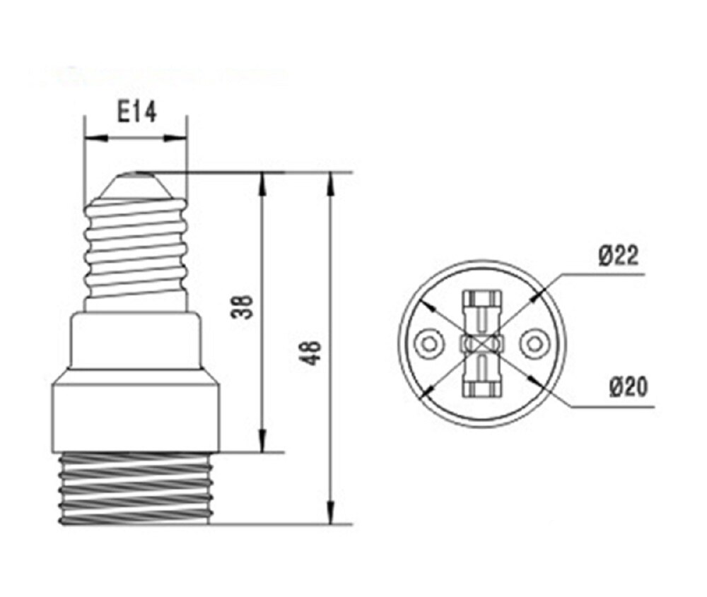 E14 to g9 adapter til lysstik  e14 to g9 lampeholderkonverter, ce rohs installerer  g9 led-lampe i  e14 stik
