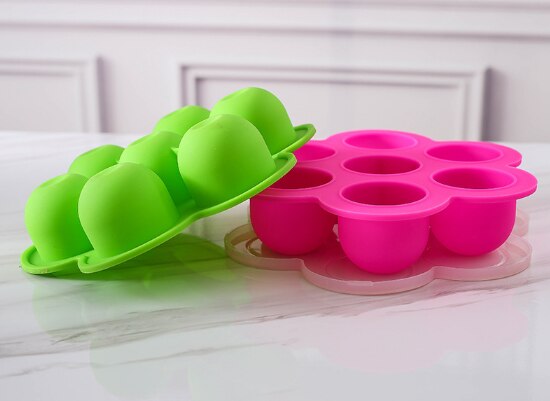 1 pièces silicone vaisselle quatre trous sept trous sain multi couleur simple et pratique enfants spécial boîte alimentaire supplémentaire