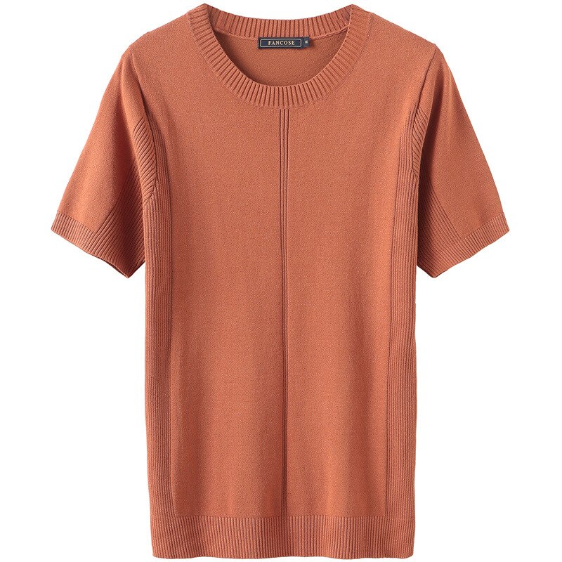 Is silke casual sweater herre sommer v-hals kortærmet tynd sweater viskose mandlig slim bund skjorte 363