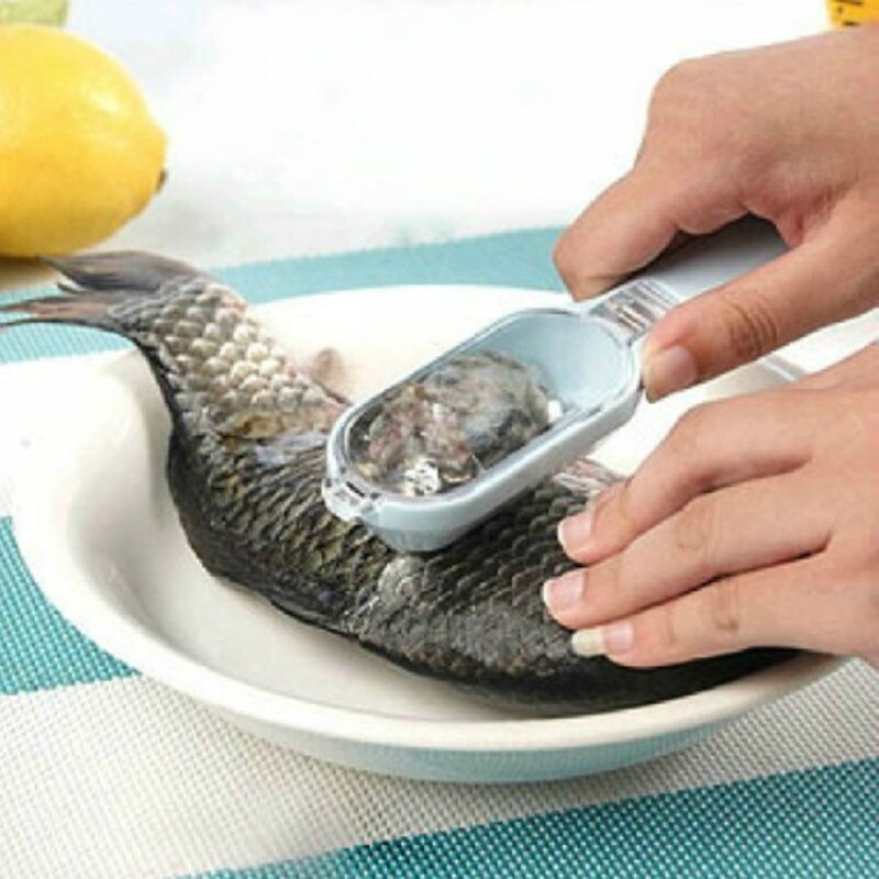 Covered Fish Scale Planer Household Grater To Quickly Clean Fish Scale Steel Plastic Scraper Kitchen Tools