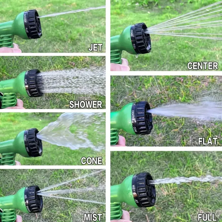 25FT-200FT Erweiterbarer Zauberschlauch Leichtes Strapazierfähiges Material Spritzpistole Mit 7 Sprühfunktionen Gartenbewässerungswerkzeug Für DenHeimgebrauch Intelligentes Verbindungdesign Vielseitige Anwendung