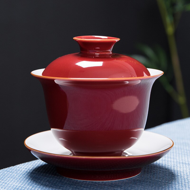 コーヒー紅茶セットセラミックティーポット Gaiwan ティーカップ中国カンフー茶セット Grandado