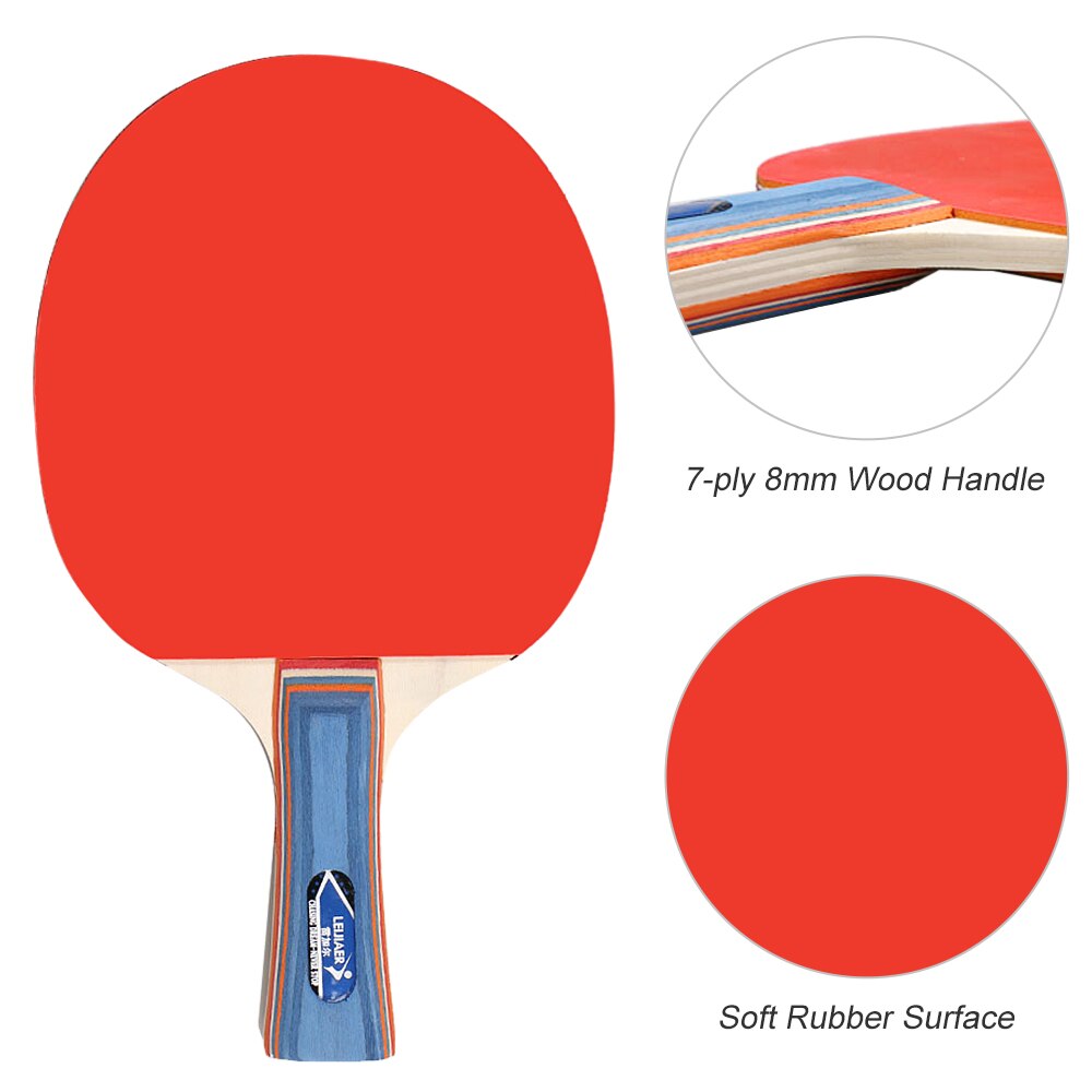 Table Tennis 2 Player Set 2 Table Tennis Bats Rackets with 4 Ping Pong Balls for School Home