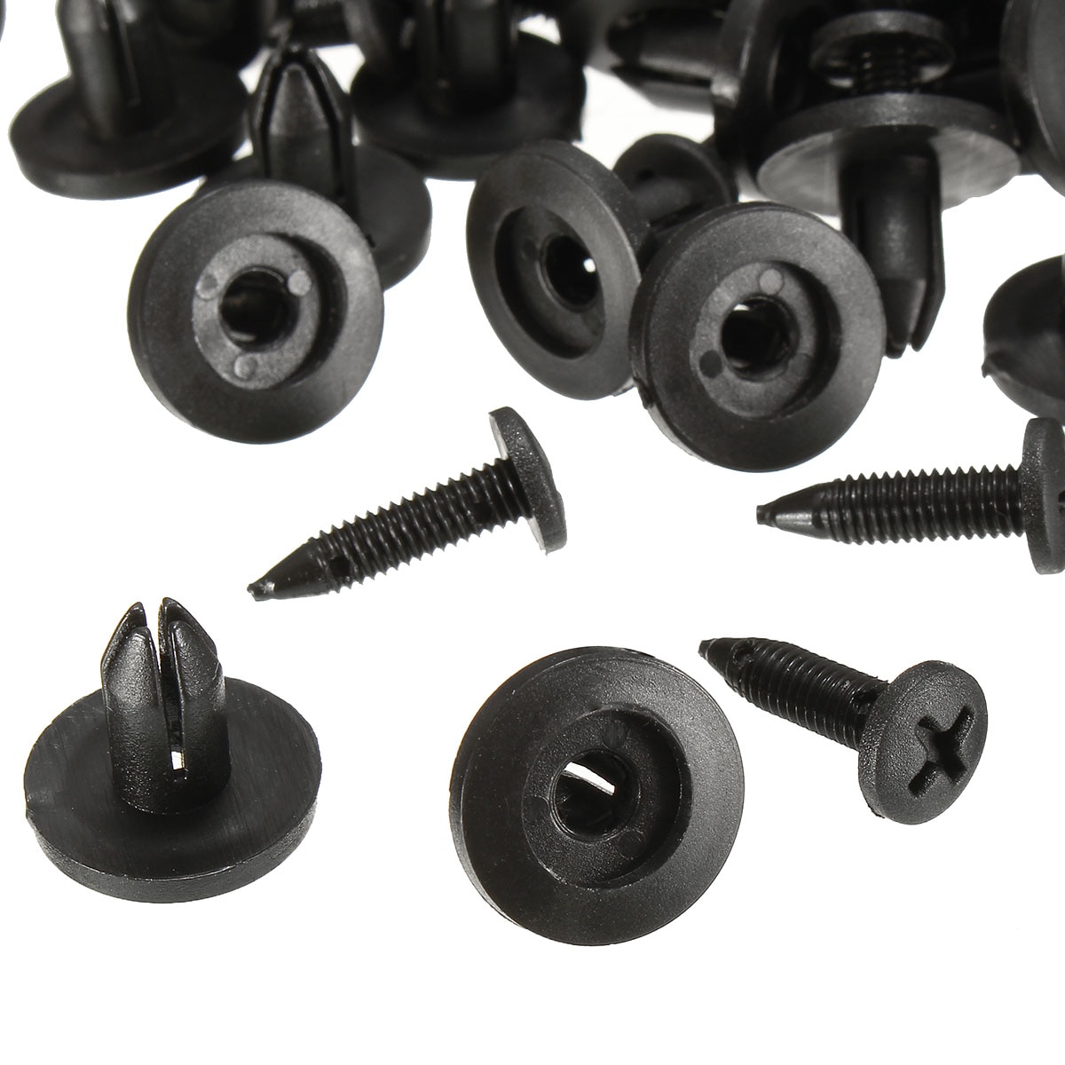 Iksnail auto støtfanger feste 6mm 8mm hulls nagleholder skyve motordeksel bildør trim panel klips fester for toyota 50 stk