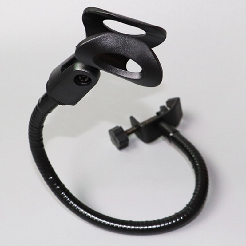 Support Microphone Col De Cygne Avec Pince - Réglable à 360° - Adaptateur 3/8" à 5/8" - Pour Enregistrement Et Live