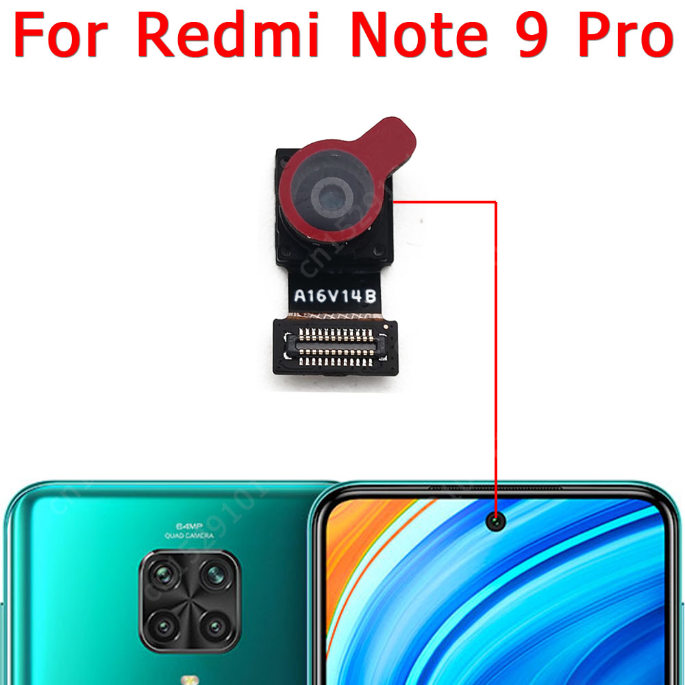 Originele Voor Achter Back Camera Voor Xiaomi Redmi Note 9 Pro Note9 9Pro Belangrijkste Frontale Selfie Camera Module Vervanging Spare onderdelen: Note9 Pro Front