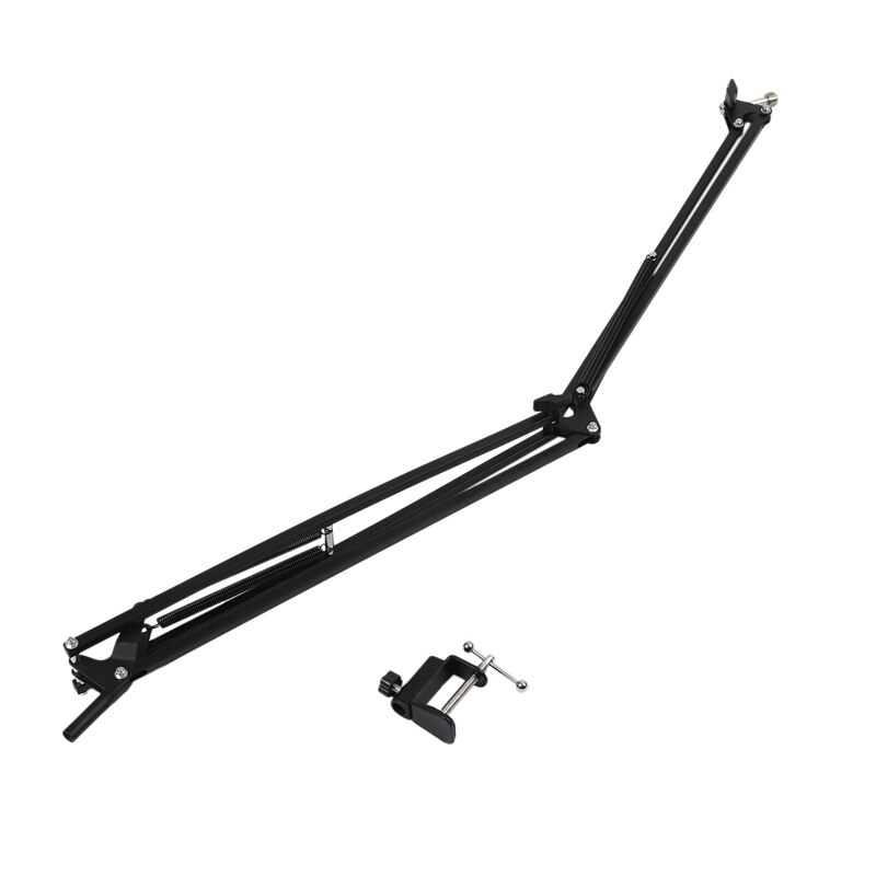 NB39 Microphone Scissor Arm Stand 100Cm High Table Top Boom Mic Suspension Mount for Blue Yeti Pro USB Microphone Holder
