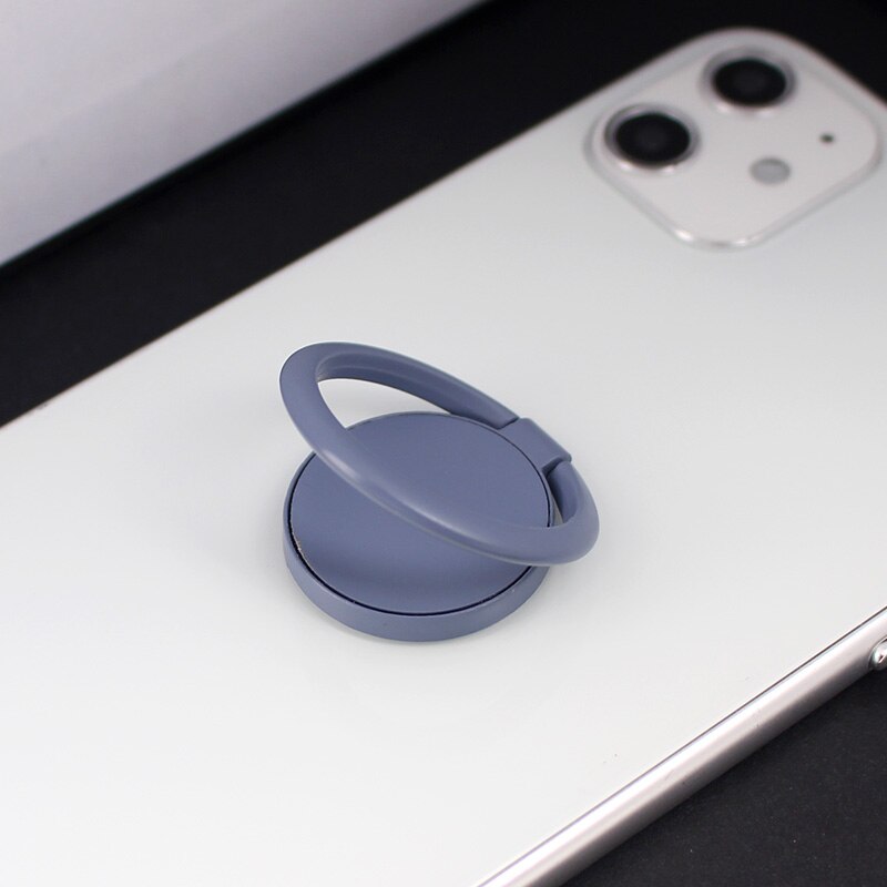360 stopni palec na telefon komórkowy, z molościeniem stojak na smartfona wspornik obsady akcesoria okrągła na telefon uchwyt na palec uchwyt na wtyczkę: szary