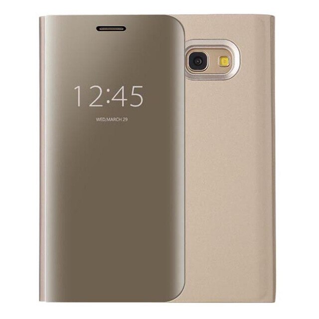 Spiegel Flip Schutzhülle Telefon Fall Für Samsung Galaxy A8 Plus EINE 8 A8plus SM A530 A730 A530F A730F SM-A730F DS Stehen Abdeckung: For A8 2018 / Gold