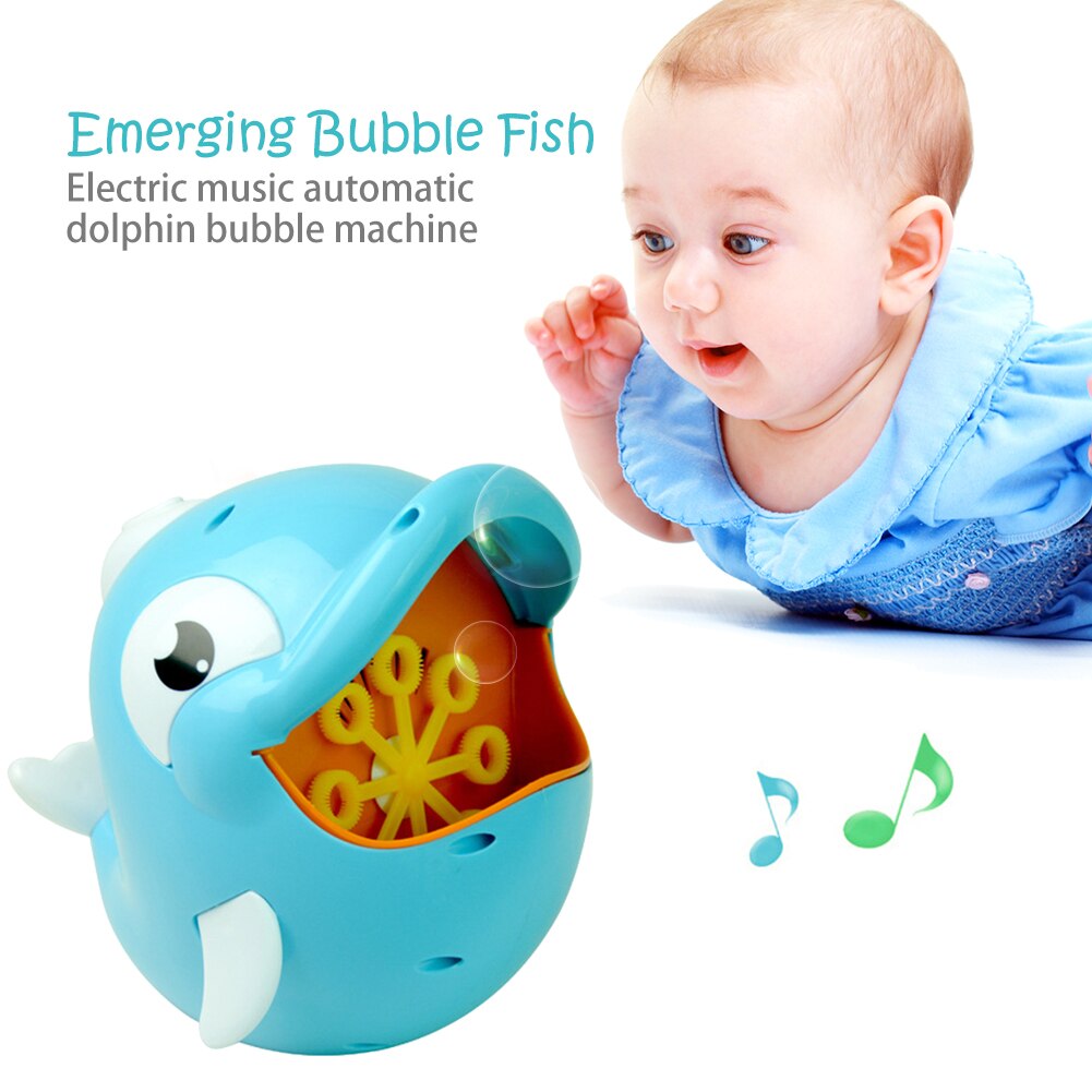 Bubble Vis Elektrische Muziek Volautomatische Dolfijn Bubble Machine Douche Speelgoed