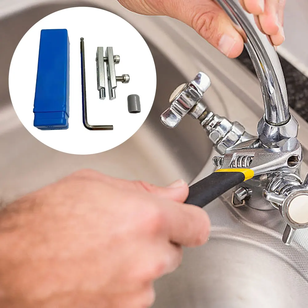 Herramientas de baño Extractor de alambre roto herramientas de roscado grifo y removedor de tornillos reparación de válvula angular de grifo de agua para 4/6 puntos