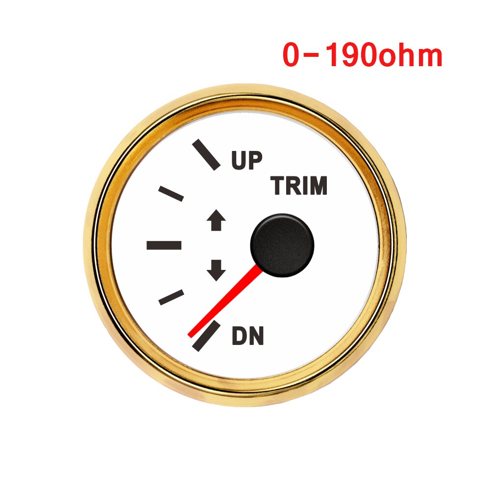 52mm up dn trim mätare 0-190 ohm båt trim mätare marin trim tilt indikator för inombords utombordsmotor bil motorcykel trim mätare: Gw 0-190 ohm