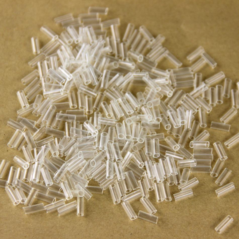 Transparent Heat Shrink Tubes Adhesive 500pcs Hair Extensions Tools 3.5*10mm Cold Fusion Hair Accessories Tools For I Tip Hair