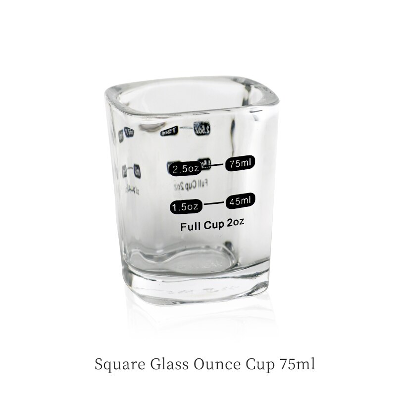 60ml/75ml carré épaissi tasse à café expresso verre once tasse once tasse graduée tasse à mesurer tasse concentrée: 75ml